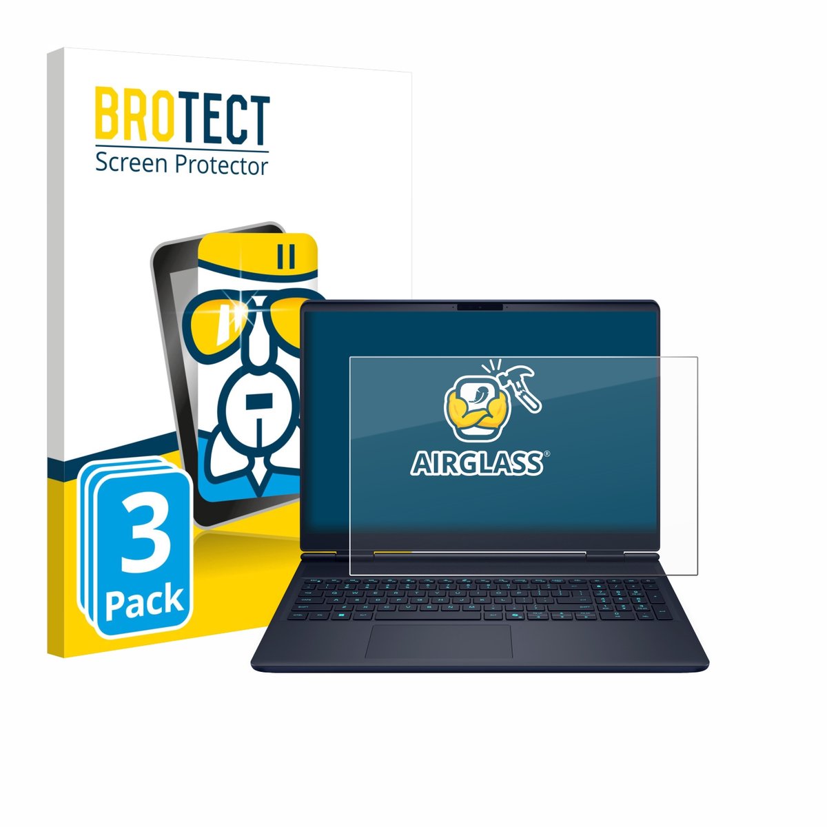Screenprotector 3 Stuks voor Dell Alienware 16X Beschermglas transparant