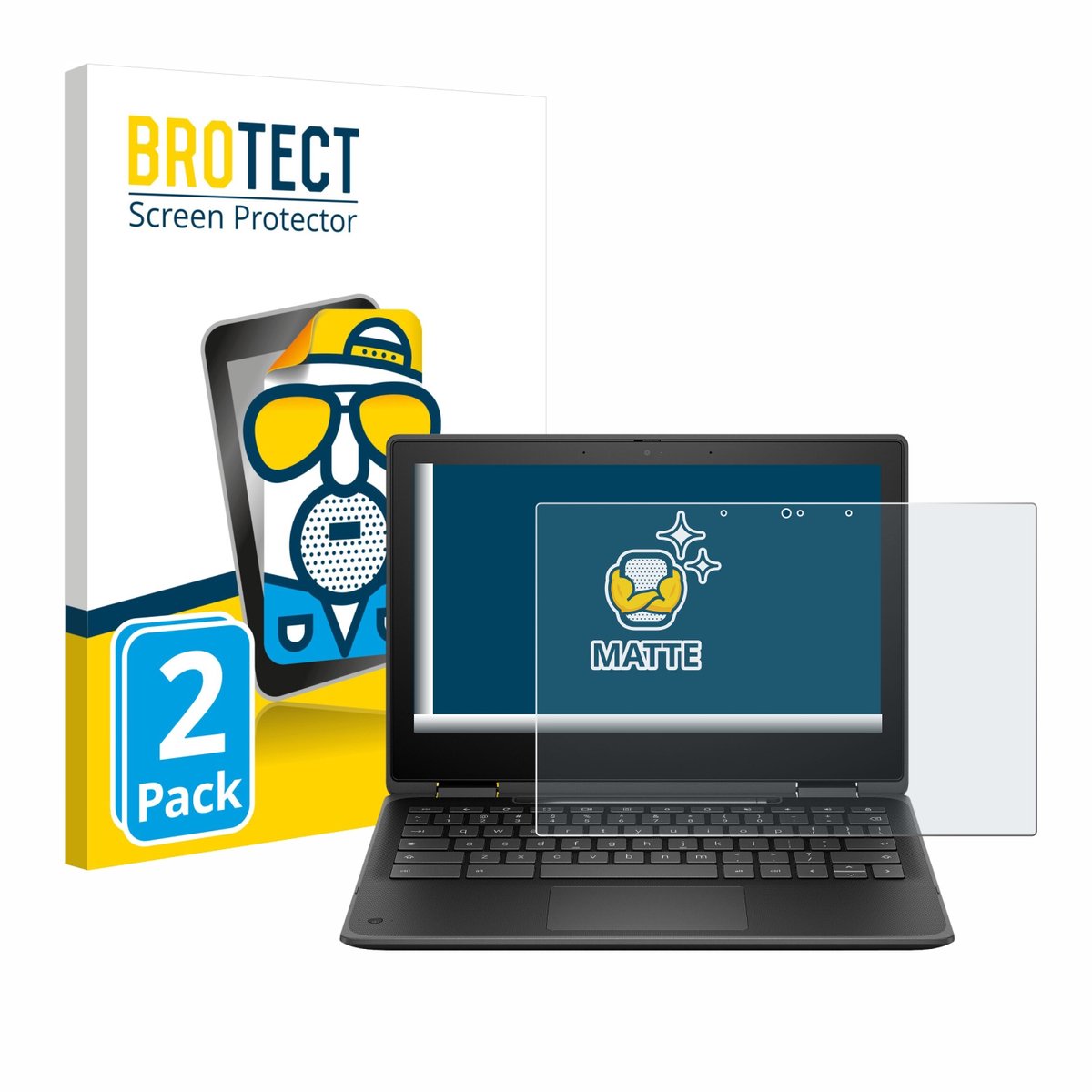 BROTECT - Screenprotector voor HP Fortis Flip G1i 11" - Folie Beschermfolie matte 2 Stuks