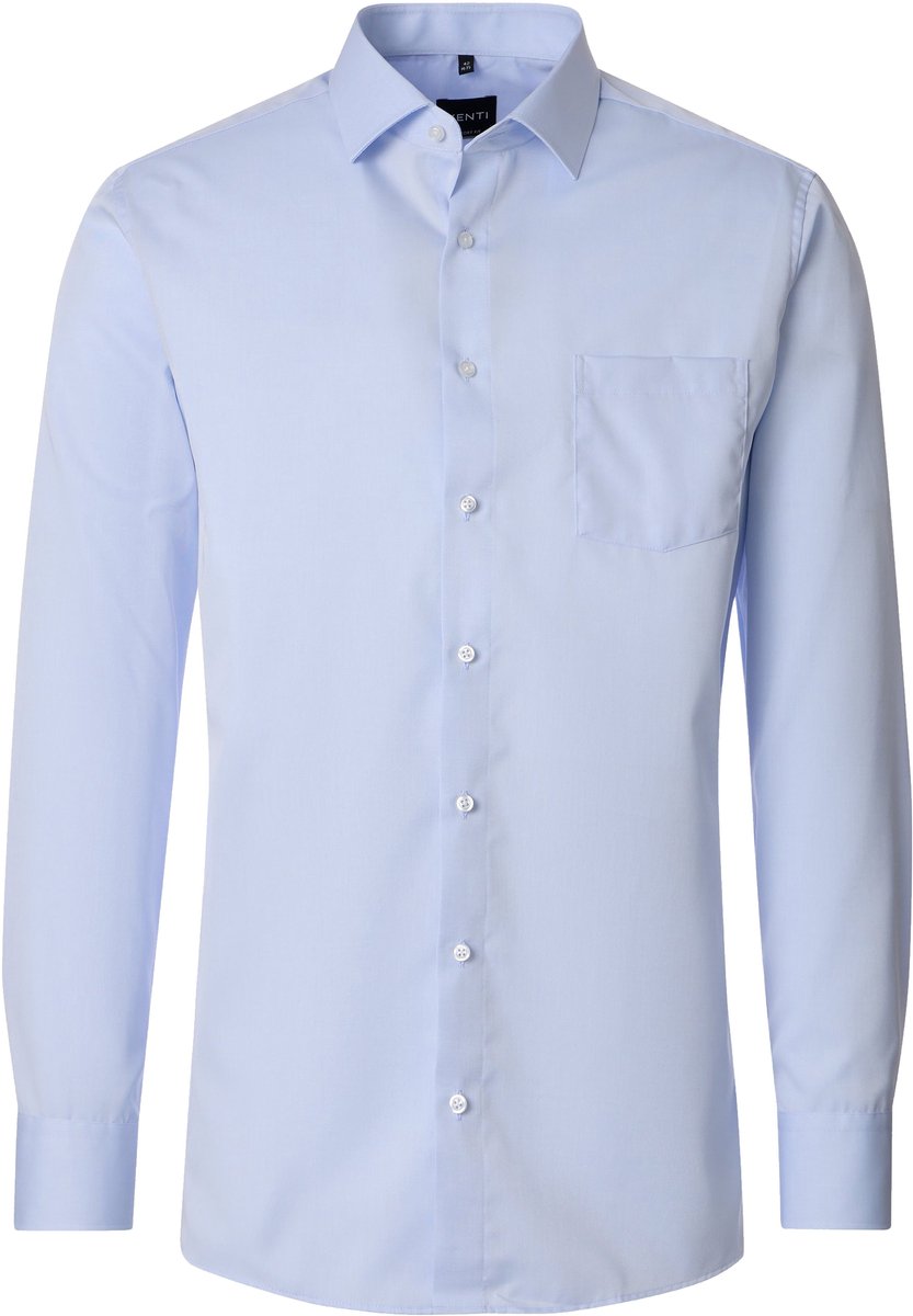 VENTI CASA MODA comfort fit overhemd - mouwlengte 7 - structuur - donkerblauw - Strijkvrij - Boordmaat: 47