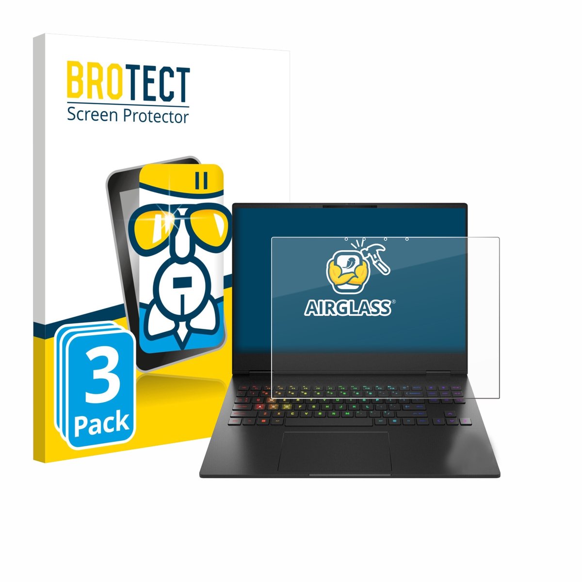 Screenprotector 3 Stuks voor HP Omen Transcend 16-u1000nl Beschermglas transparant