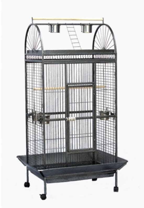 Topmast Papegaaienkooi Verona - 81 x 60 x 175 cm - Antraciet - STRONG
