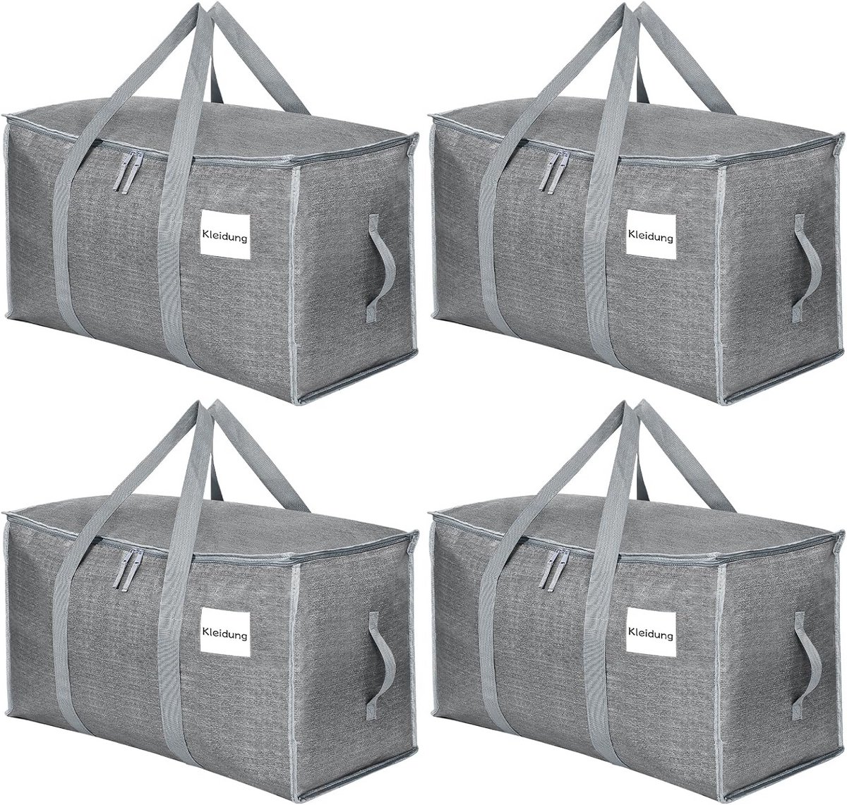 Grote Opbergtas met Deksel - Inklapbare Verhuisdozen 4 stuks - Kleding & Beddengoed Opbergen