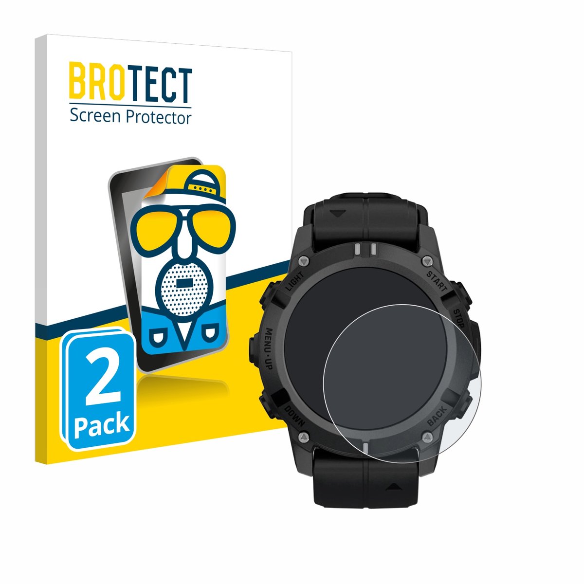 BROTECT - Screenprotector voor Garmin Descent G2 - Folie Beschermfolie matte 2 Stuks