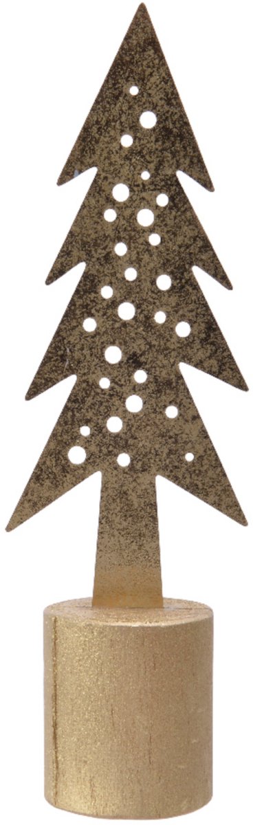 Kerstfiguur voor op de plank, houten kerstboom, 29 cm