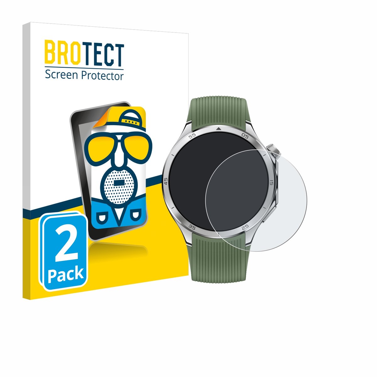 BROTECT - Screenprotector voor OnePlus Watch 3 - Folie Beschermfolie matte 2 Stuks