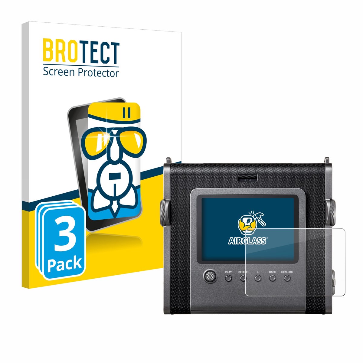 Screenprotector 3 Stuks voor Fujifilm Instax Wide Evo Beschermglas transparant