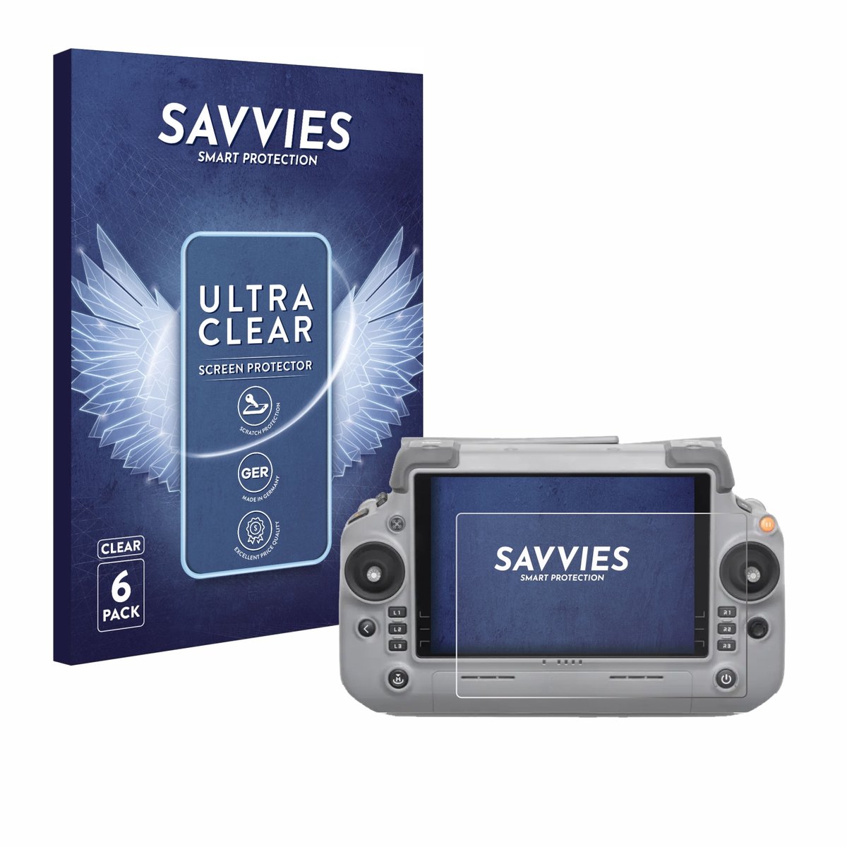Savvies - Screenprotector voor DJI RC Plus 2 - Folie Beschermfolie transparant 6 Stuks