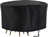 Tuinmeubelhoes Rond - 230 cm x 110 cm - Zwart - Beschermhoes voor je Tuinset - Tuinmeubelbeschermhoes