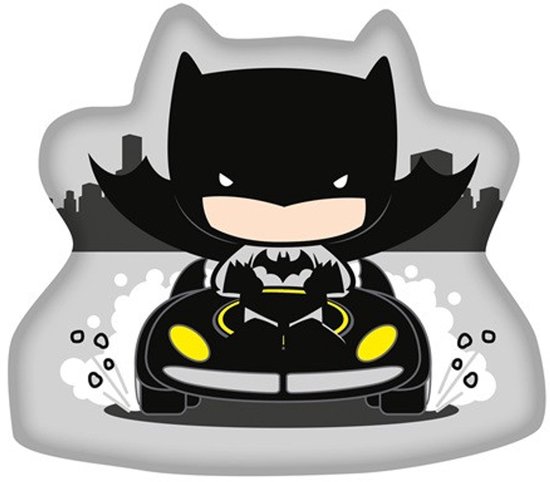 Batman Batmobile Sierkussen - 28 x 35 cm - Decoratief kussen - 1 stuk - Woondecoratie slaapkamer
