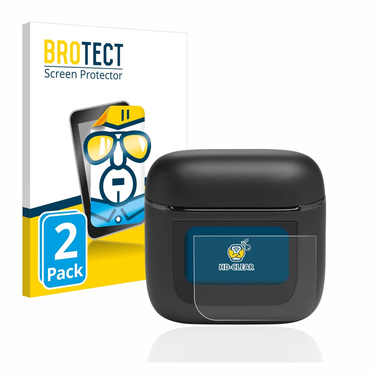 BROTECT - Screenprotector voor JBL Tour Pro 2 - Folie Beschermfolie transparant 2 Stuks