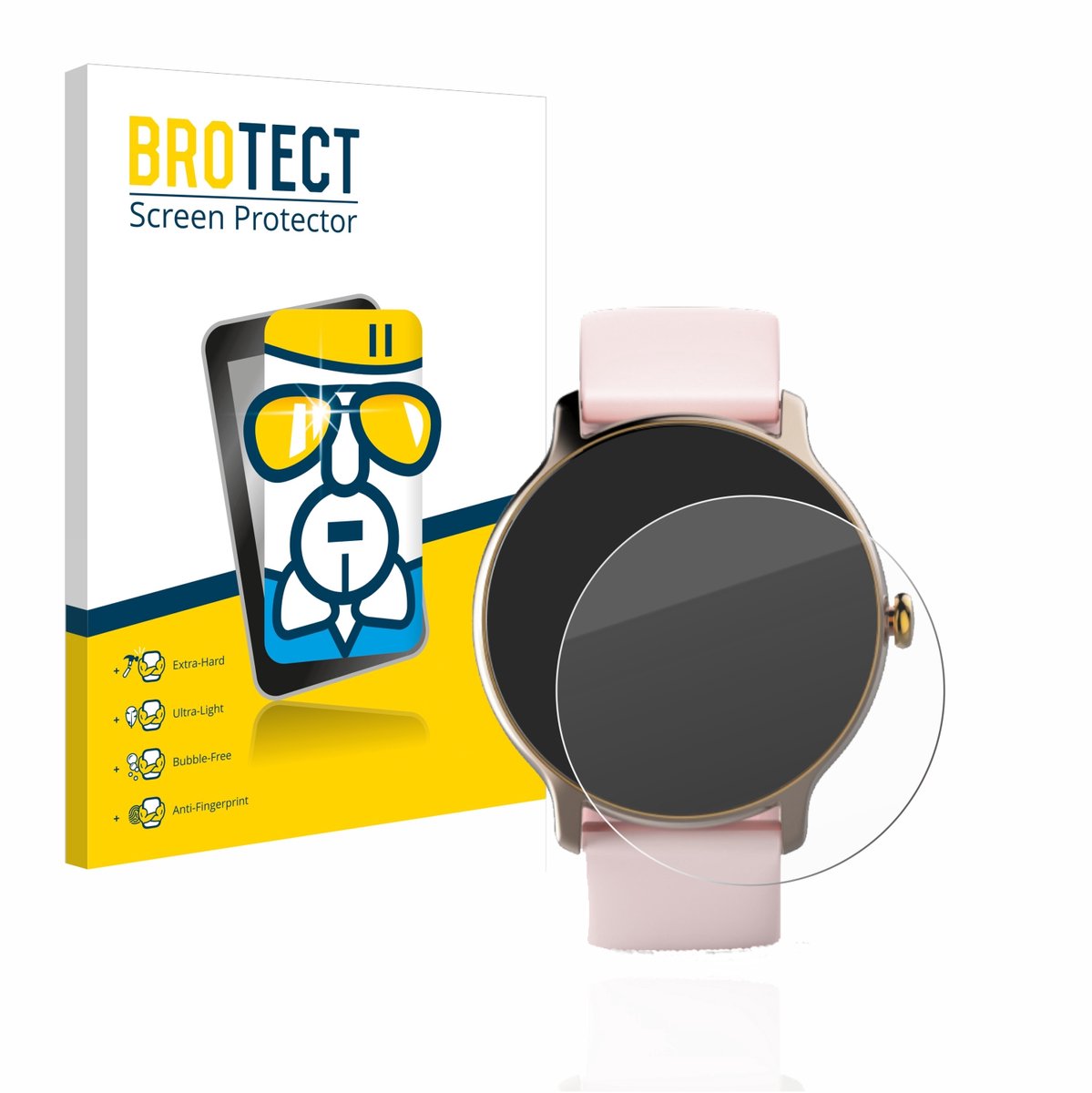 Screenprotector voor Hama Fit Watch 4910 Beschermglas transparant