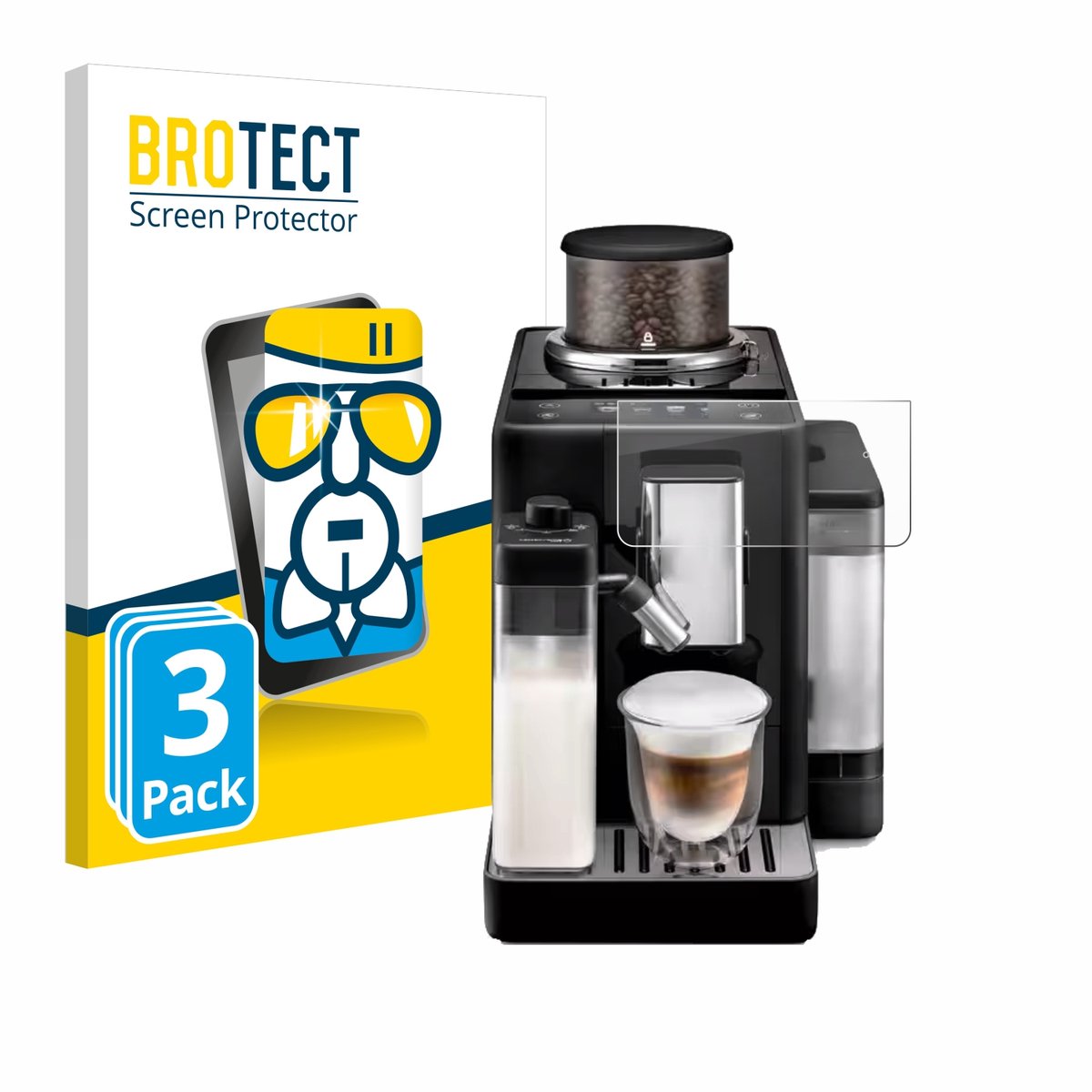 Screenprotector 3 Stuks voor DeLonghi Rivelia Beschermglas transparant