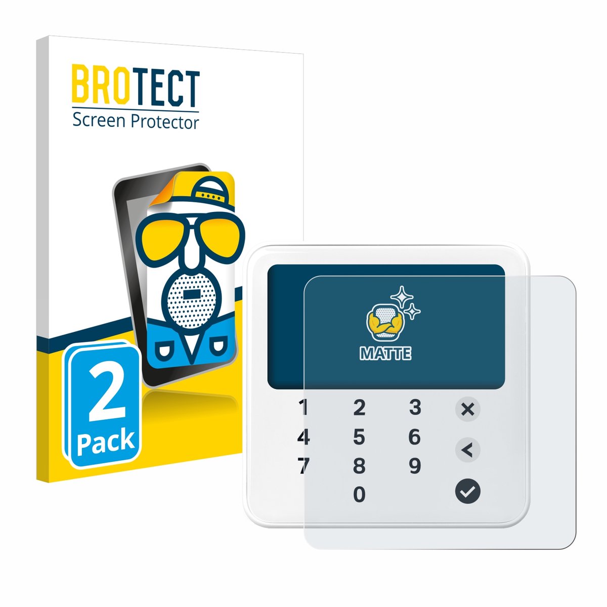 BROTECT - Screenprotector voor SumUp Solo Lite - Folie Beschermfolie matte 2 Stuks