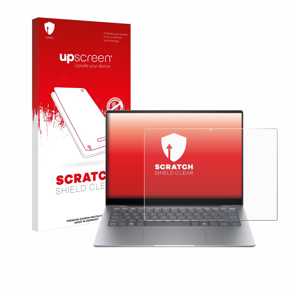 upscreen - Screenprotector voor HP OmniBook X AI 14 - Folie Beschermfolie transparant
