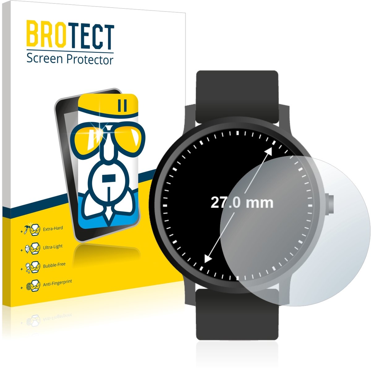 Screenprotector voor Horloges (Rond, ø: 27 mm) Beschermglas transparant