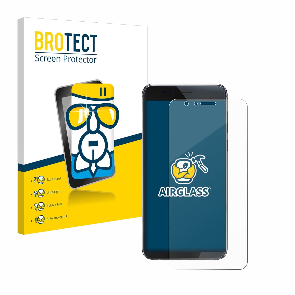 Screenprotector voor Honor 8 Beschermglas transparant