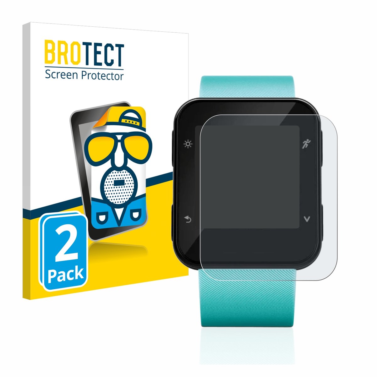 BROTECT - Screenprotector voor Garmin Forerunner 35 / 30 - Folie Beschermfolie matte 2 Stuks