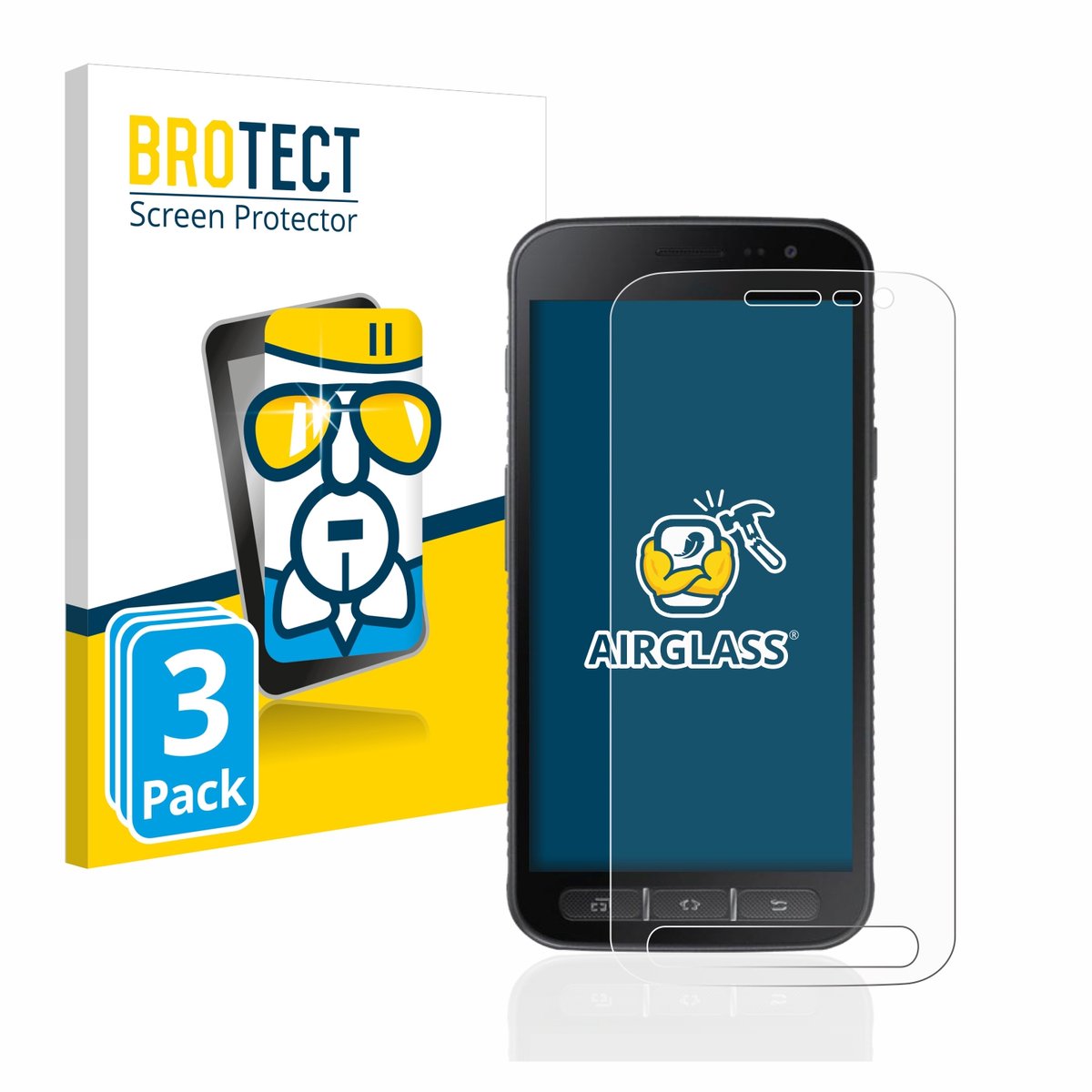 Screenprotector 3 Stuks voor Samsung Galaxy Xcover 4 / 4s Beschermglas transparant