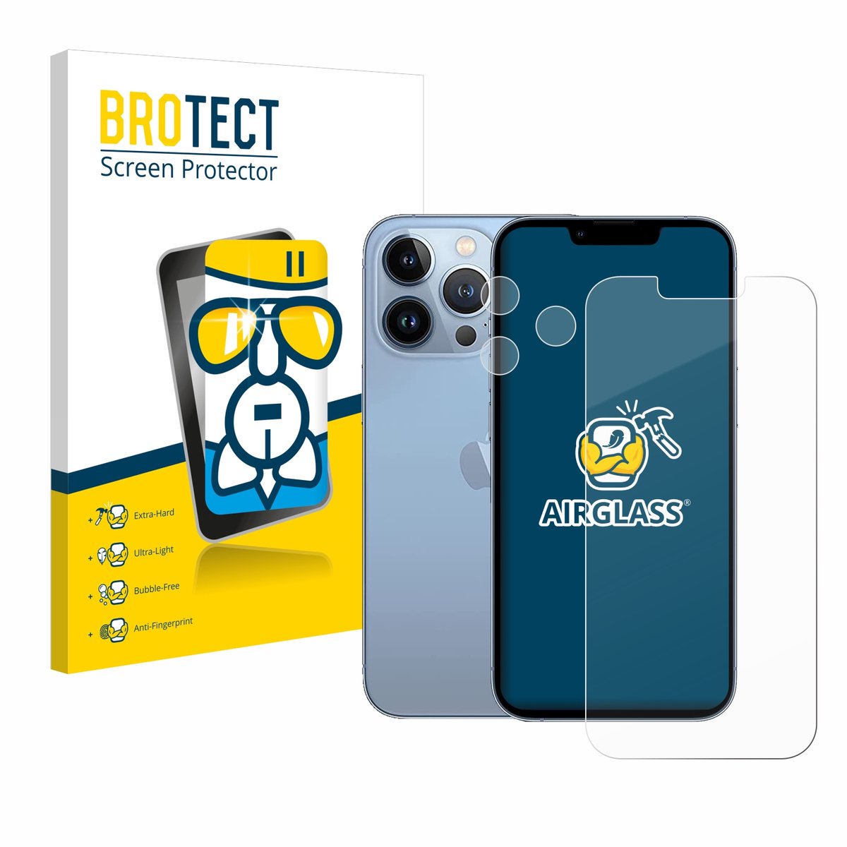 Screenprotector voor Apple iPhone 13 Pro (Voor+Camera) Beschermglas transparant