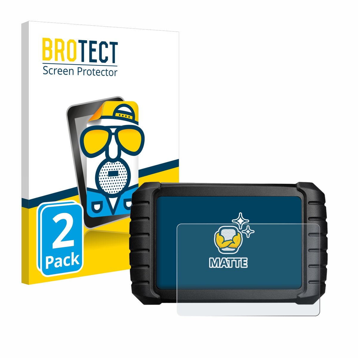 BROTECT - Screenprotector voor iCarsoft CR Max BT (2024) - Folie Beschermfolie matte 2 Stuks