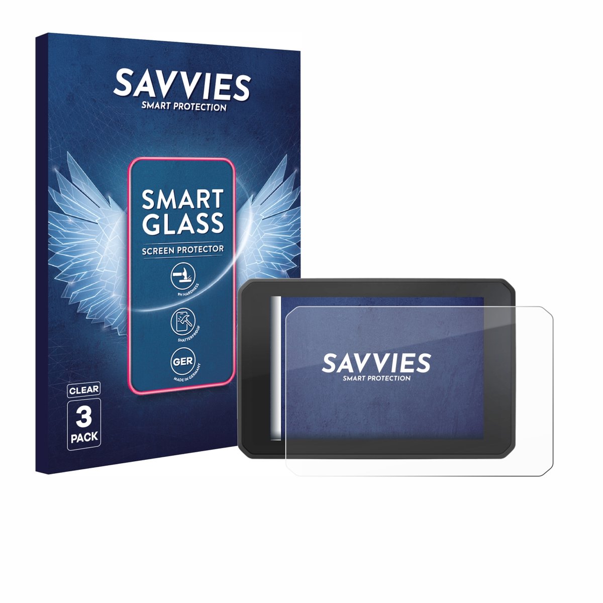 3 Stuks Savvies Screenprotector - geschikt voor FIT-EBIKE Display Comfort - beschermfolie glas transparant