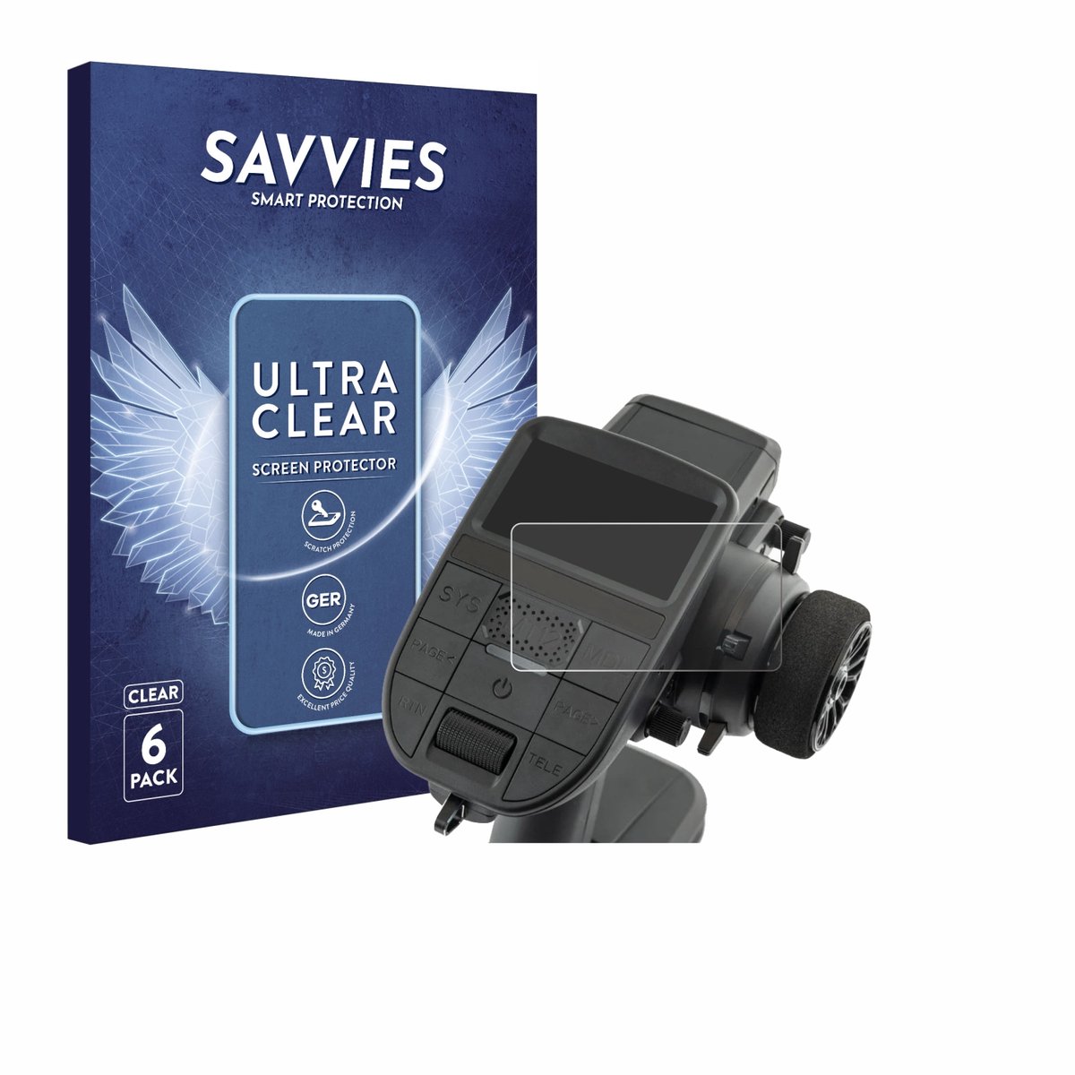Savvies - Screenprotector voor Radiomaster MT12 - Folie Beschermfolie transparant 6 Stuks