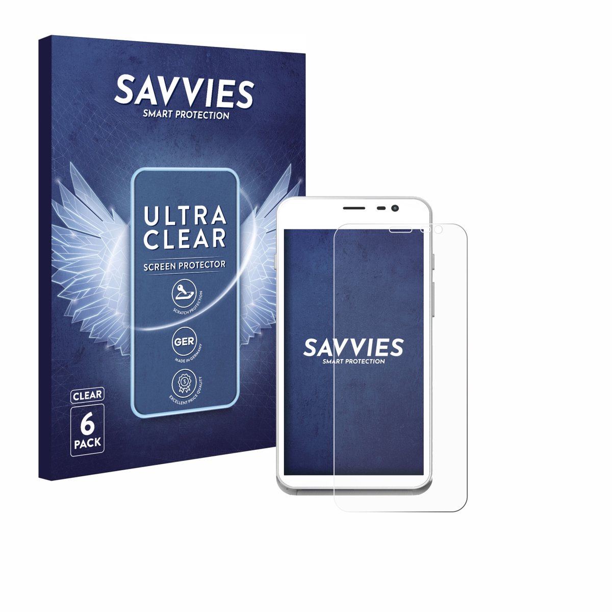 Savvies - Screenprotector voor Pax CCV Fly A77 - Folie Beschermfolie transparant 6 Stuks