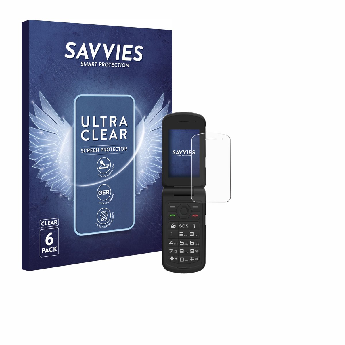 Savvies - Screenprotector voor AGM M10 - Folie Beschermfolie transparant 6 Stuks