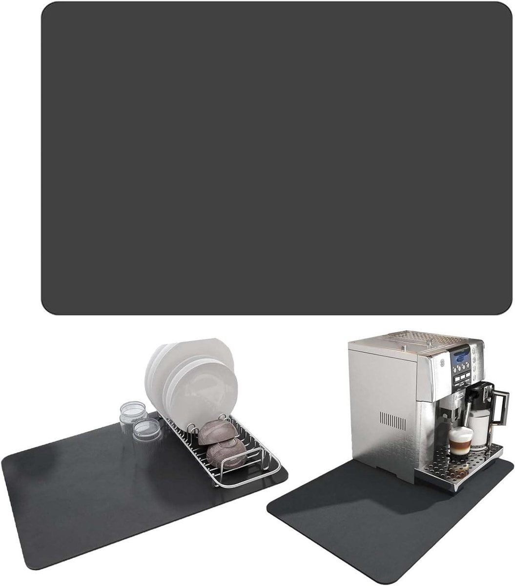 Absorberende keukenmat 50 x 40 cm sneldrogende afdruipmat voor koffiezetapparaat en servies描述.