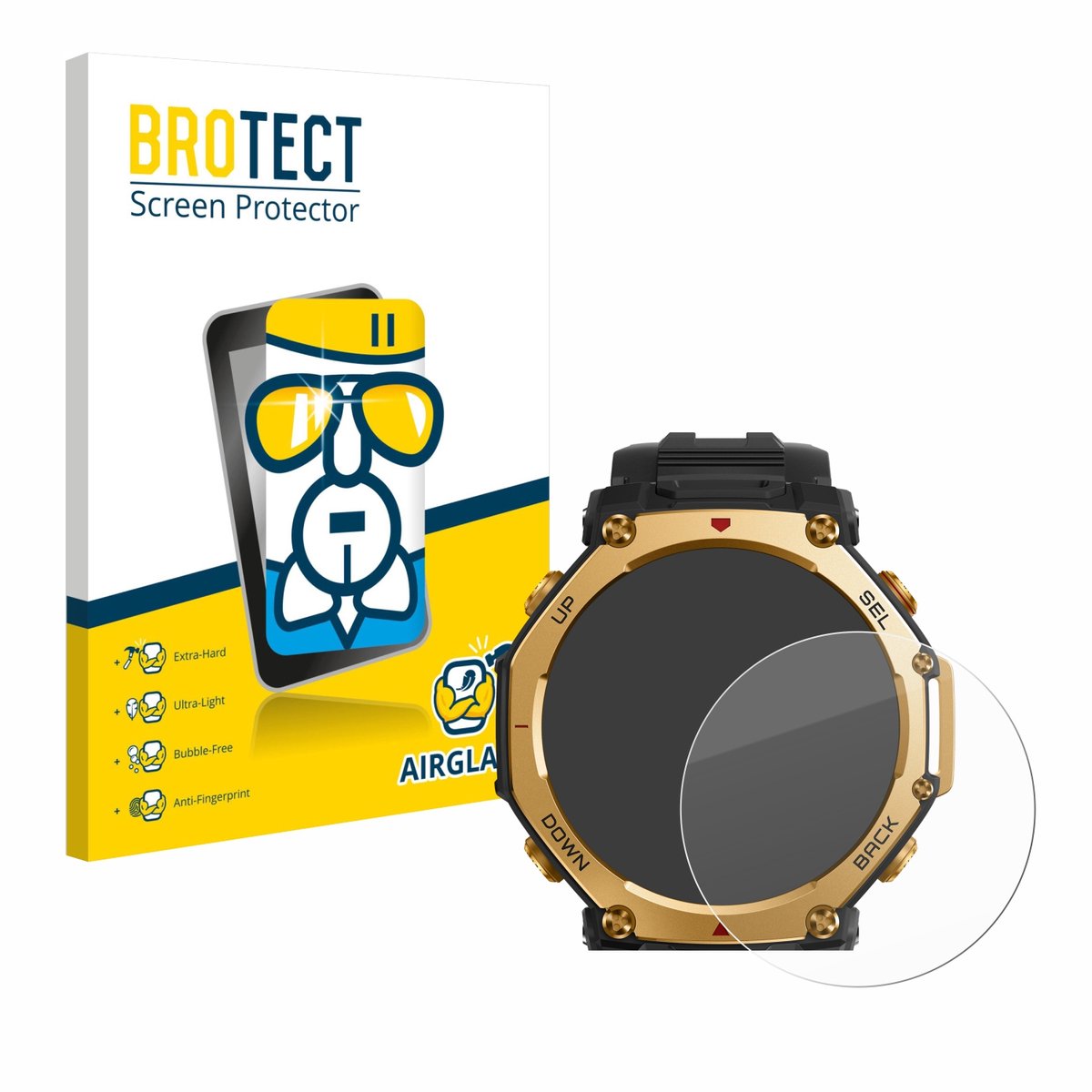 Screenprotector voor Huami Amazfit T-Rex 3 Pro (48 mm) Beschermglas transparant