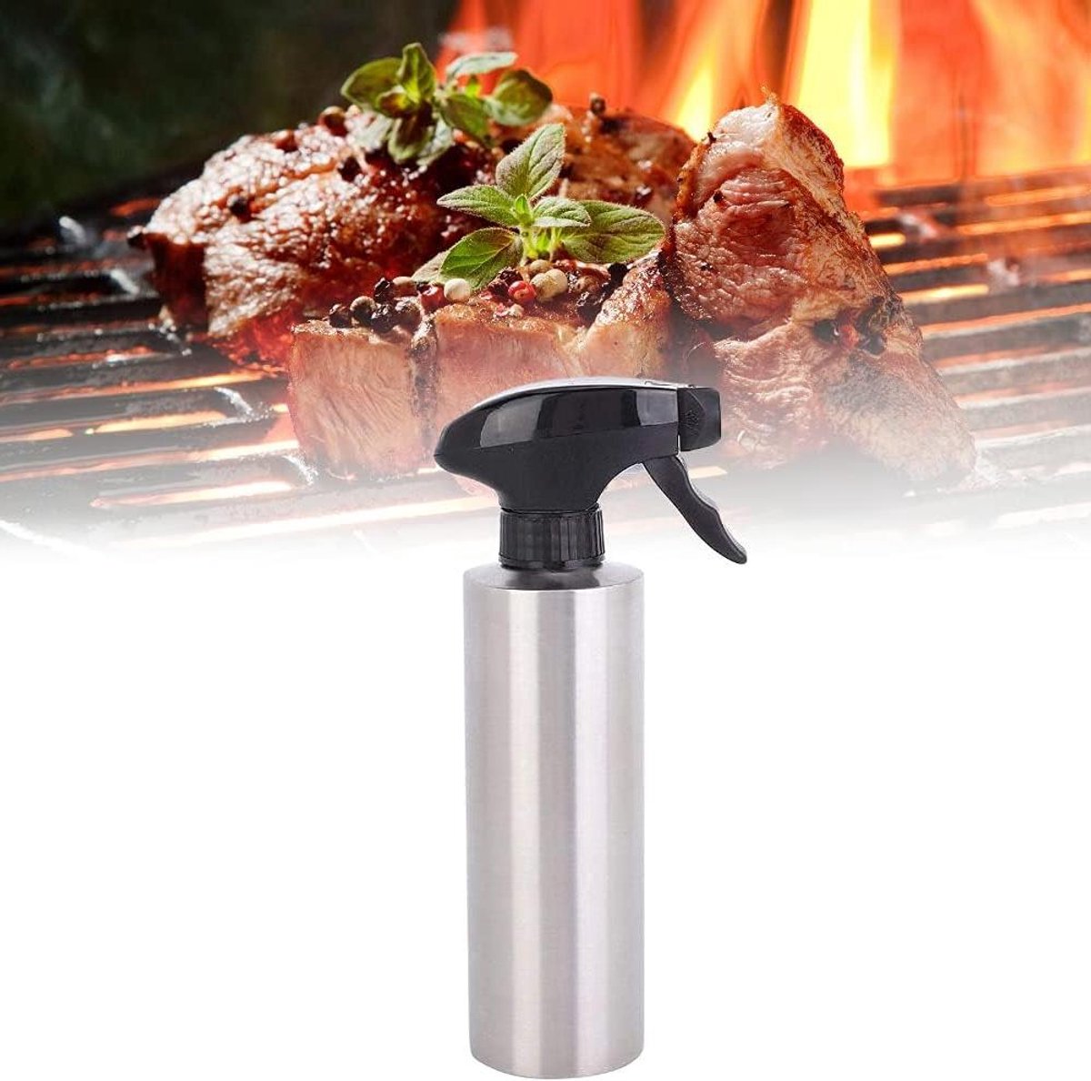 Oliedispenser Roestvrij Staal - Keuken - Olijfolie Spuitfles - BBQ - Kookgereedschap