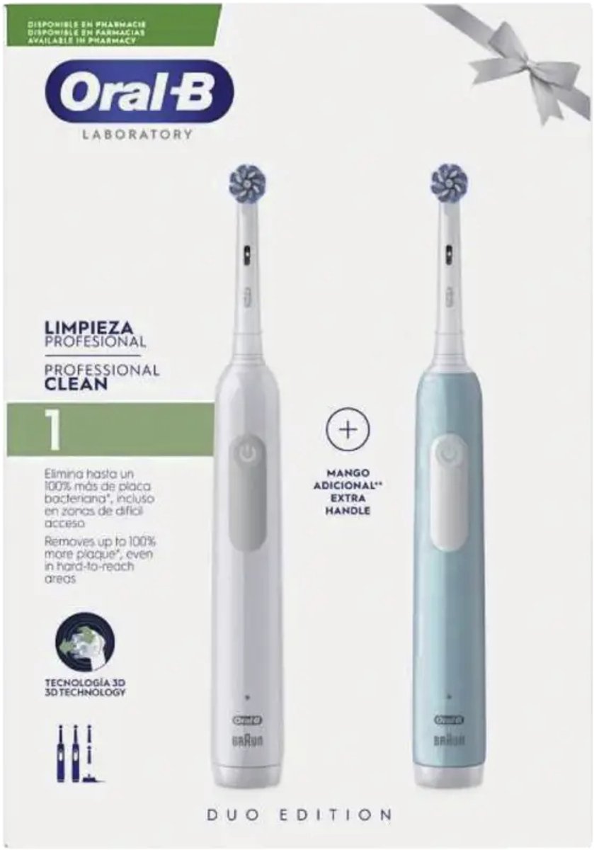 Oral-B Pro 1 Elektrische Tandenborstel Duo White & Blue - Oral-B - €67,00