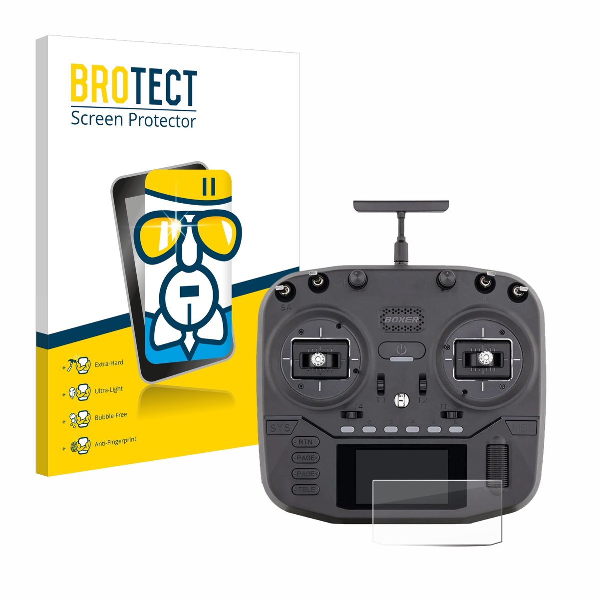 Screenprotector voor Radiomaster Boxer Beschermglas transparant