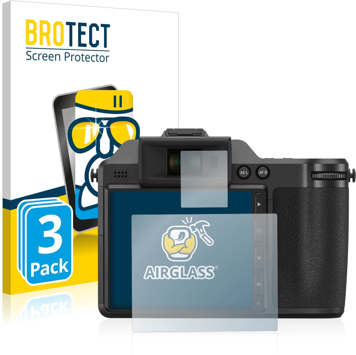 Screenprotector 3 Stuks voor Fujifilm X-H2 Beschermglas transparant