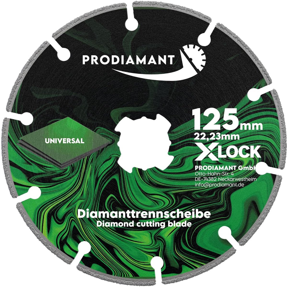 Diamant Doorslijpschijf X-Lock 125 mm Universeel voor Steen, Metaal en Bouwmaterialen