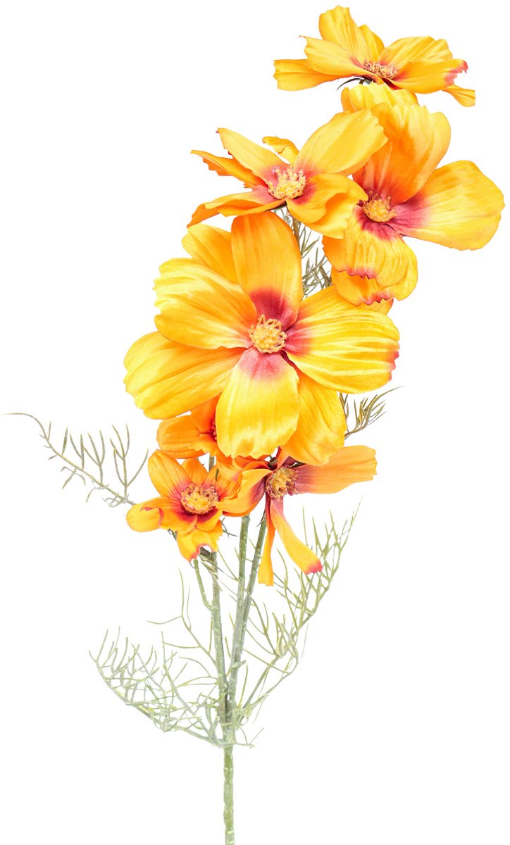 Cosmea Kosmee sieradenmand kunstbloem oranje 75cm