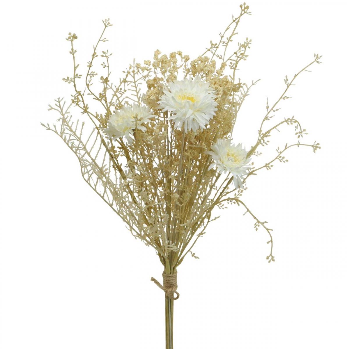 Viana Kunstboeket van asters en gipskruid in beige en wit, perfect voor brui