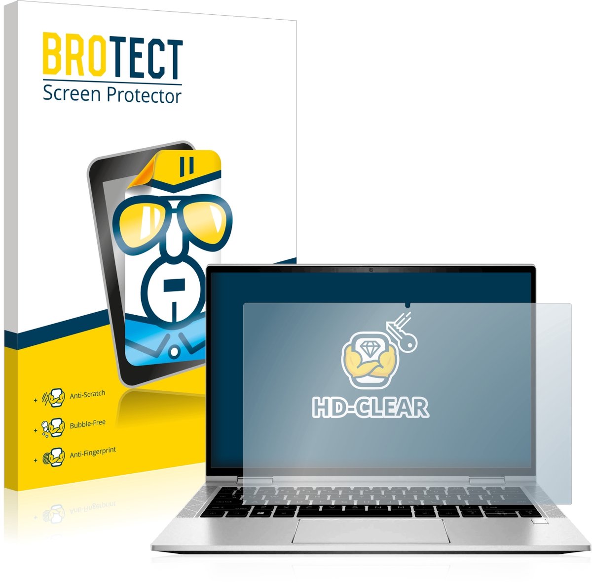 BROTECT - Screenprotector voor HP EliteBook x360 830 G7 - Folie Beschermfolie transparant