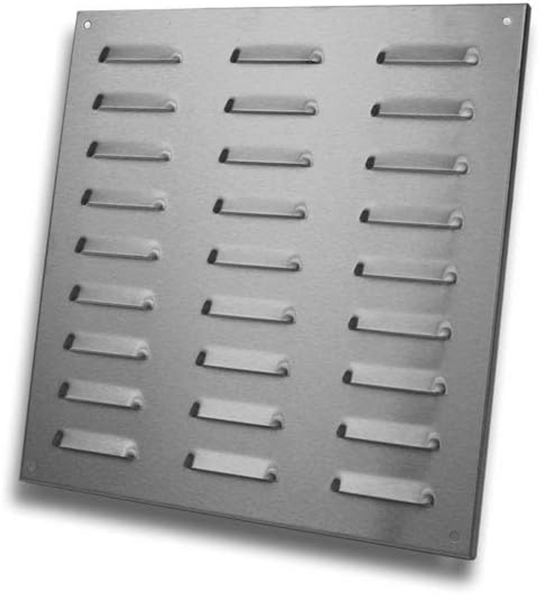 Ventilatierooster RVS 300x300mm Weerbestendig Kiemenplaat Rooster