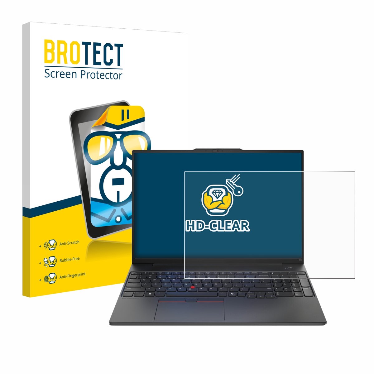 BROTECT - Screenprotector voor Lenovo ThinkPad E16 Gen 2 - Folie Beschermfolie transparant