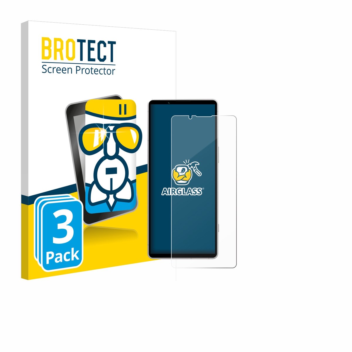 Screenprotector 3 Stuks voor Sony Xperia 5 V Beschermglas transparant