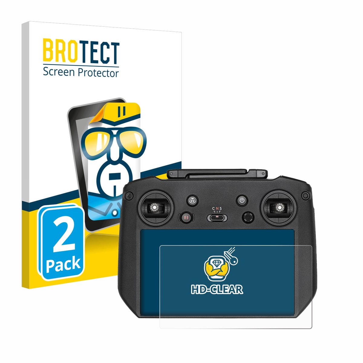 BROTECT - Screenprotector voor DJI Mavic 3 RC Pro - Folie Beschermfolie transparant 2 Stuks