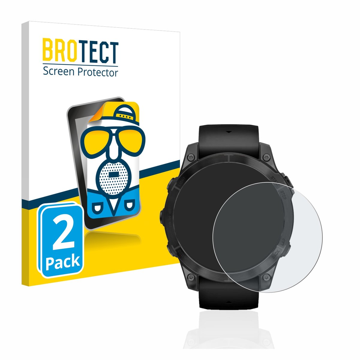 BROTECT - Screenprotector voor Garmin Epix Pro (Gen 2) (47 mm) - Folie Beschermfolie matte 2 Stuks