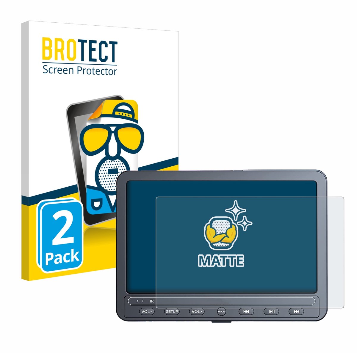 BROTECT - Screenprotector voor Naviskauto 10.5" - Folie Beschermfolie matte 2 Stuks