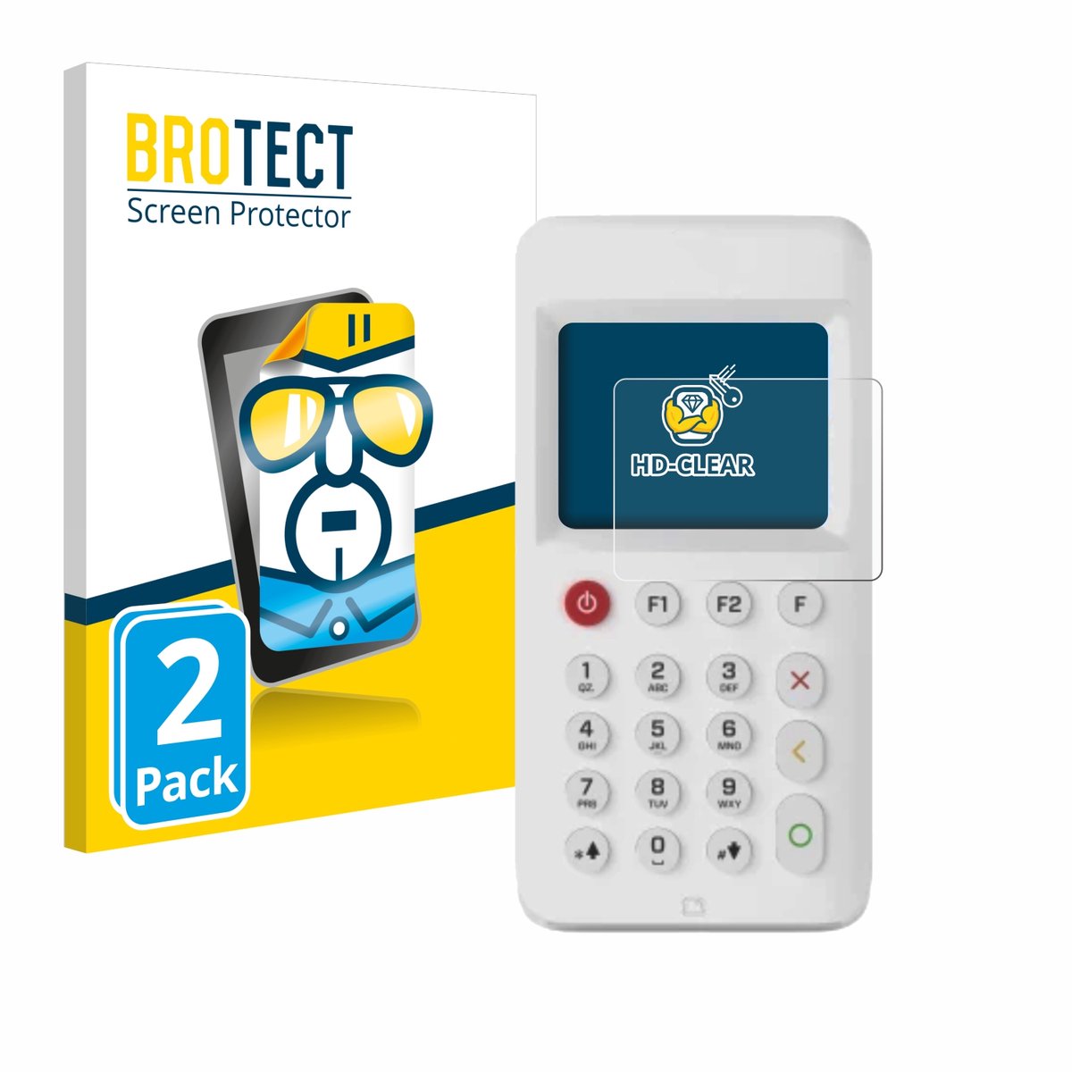 BROTECT - Screenprotector voor myPOS Go 2 - Folie Beschermfolie transparant 2 Stuks