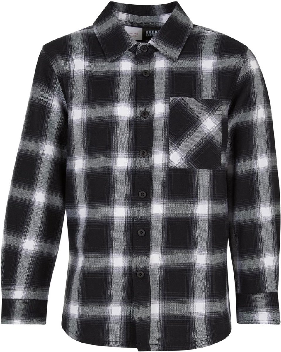 Urban Classics Oversized Checked Overhemd Kinderen Kids 158/164 Zwart