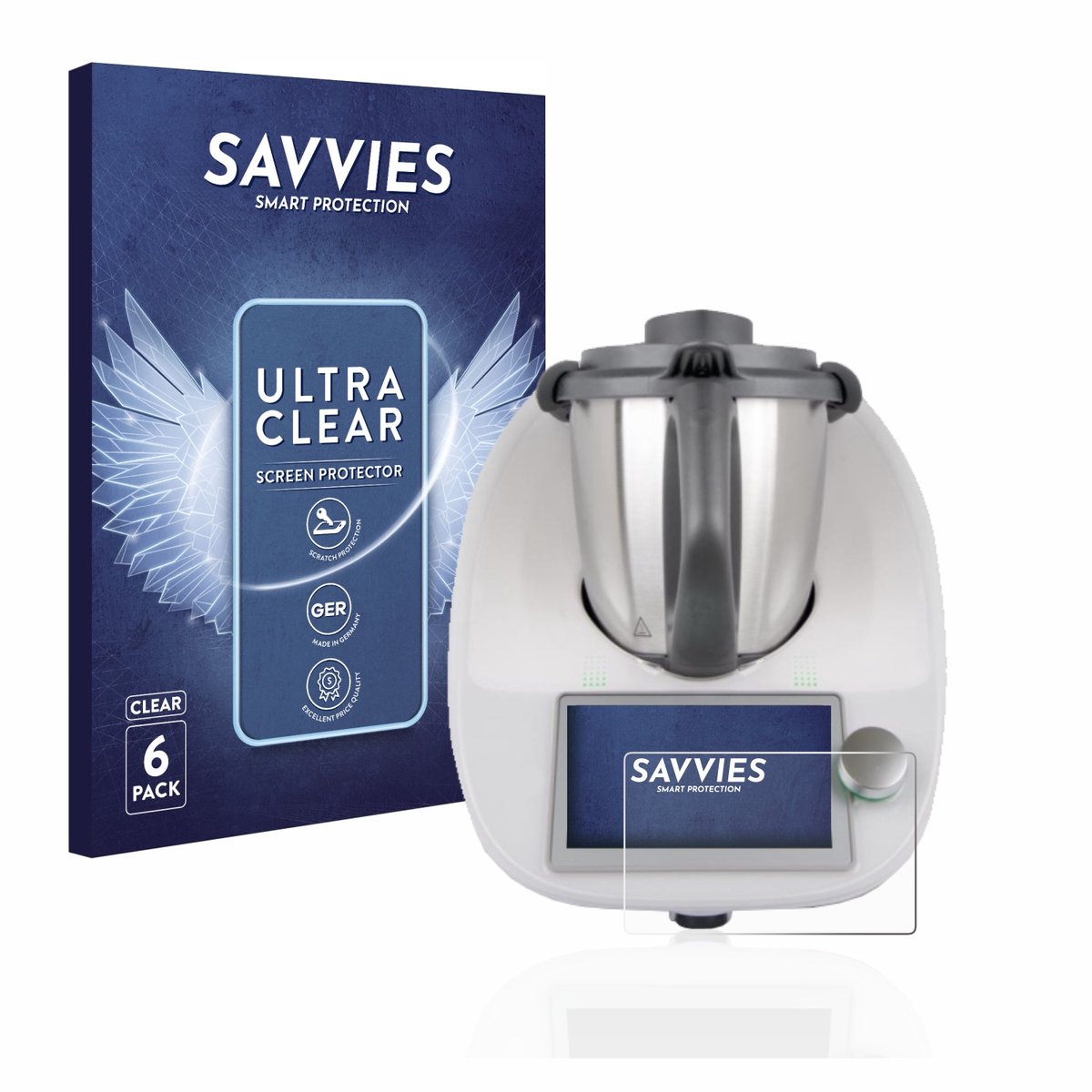 Savvies - Screenprotector voor Vorwerk Bimby TM6 - Folie Beschermfolie transparant 6 Stuks