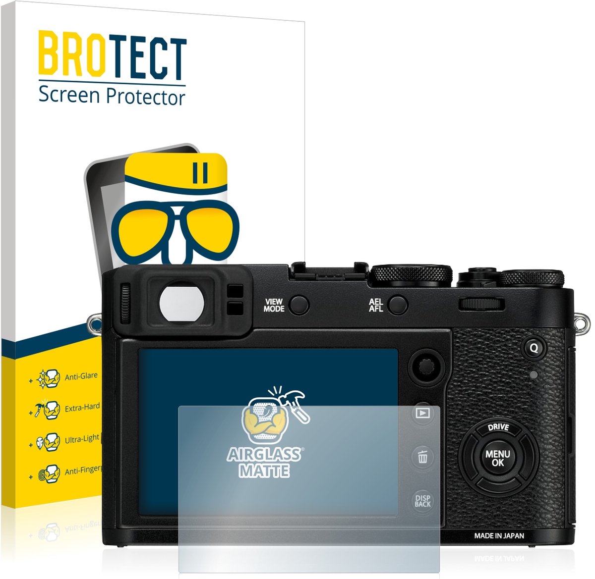 BROTECT - Screenprotector voor Fujifilm X100F - Folie Beschermfolie Beschermglas matte