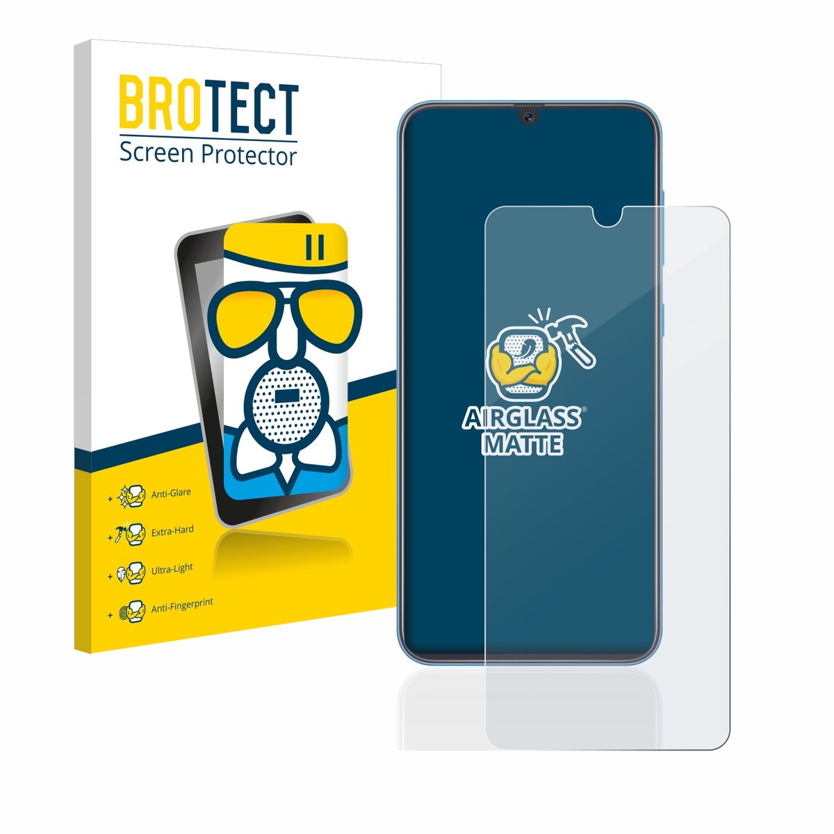 BROTECT - Screenprotector voor Samsung Galaxy A40 - Folie Beschermfolie Beschermglas matte