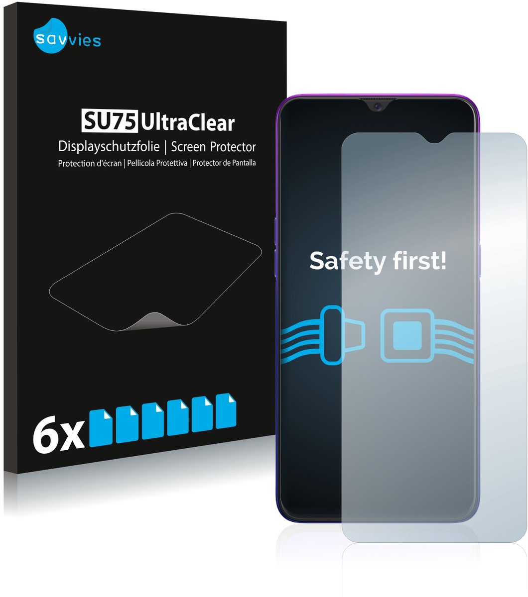 Savvies - Screenprotector voor Oppo Reno Z - Folie Beschermfolie transparant 6 Stuks